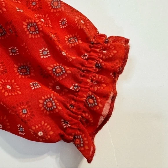 Time and Tru Peasant Top Orange Small - Picture 4 of 9